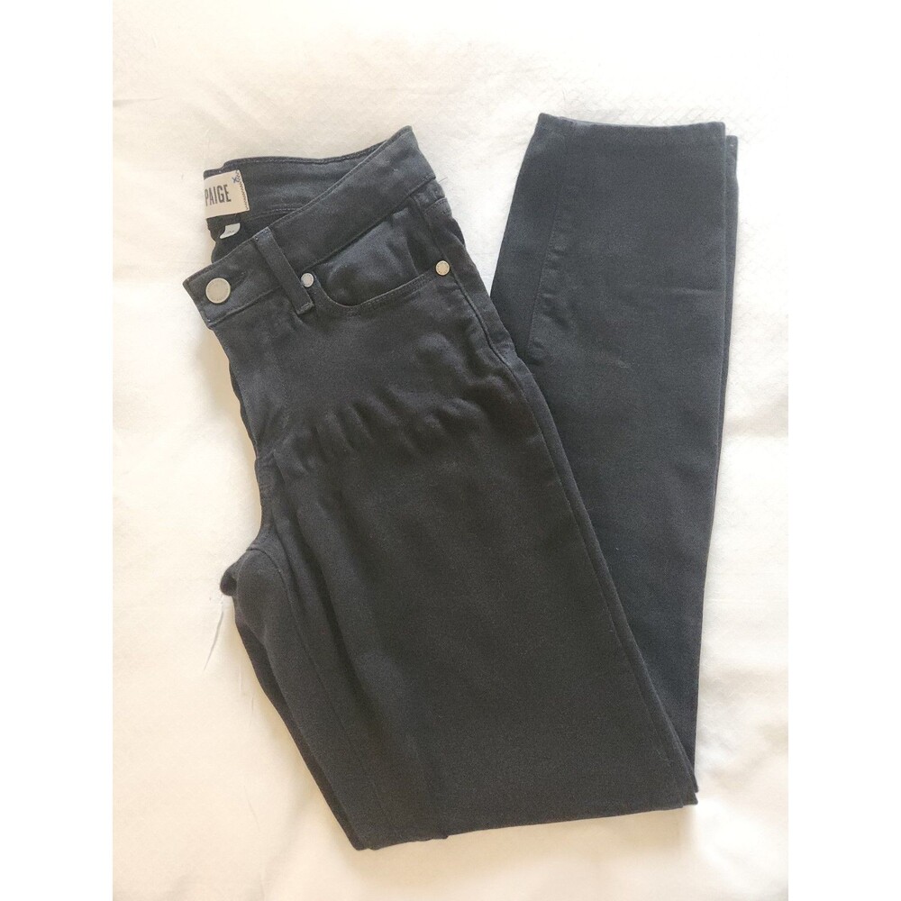PAIGE Verdugo Ankle Mid Rise Ultra Skinny Jeans Black Size 24